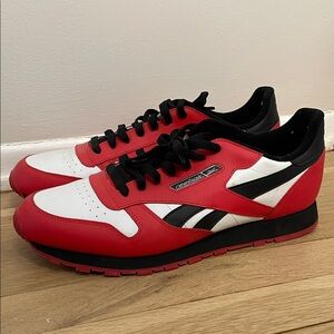 Reebok Men's Red, White, and Black Sneakers
